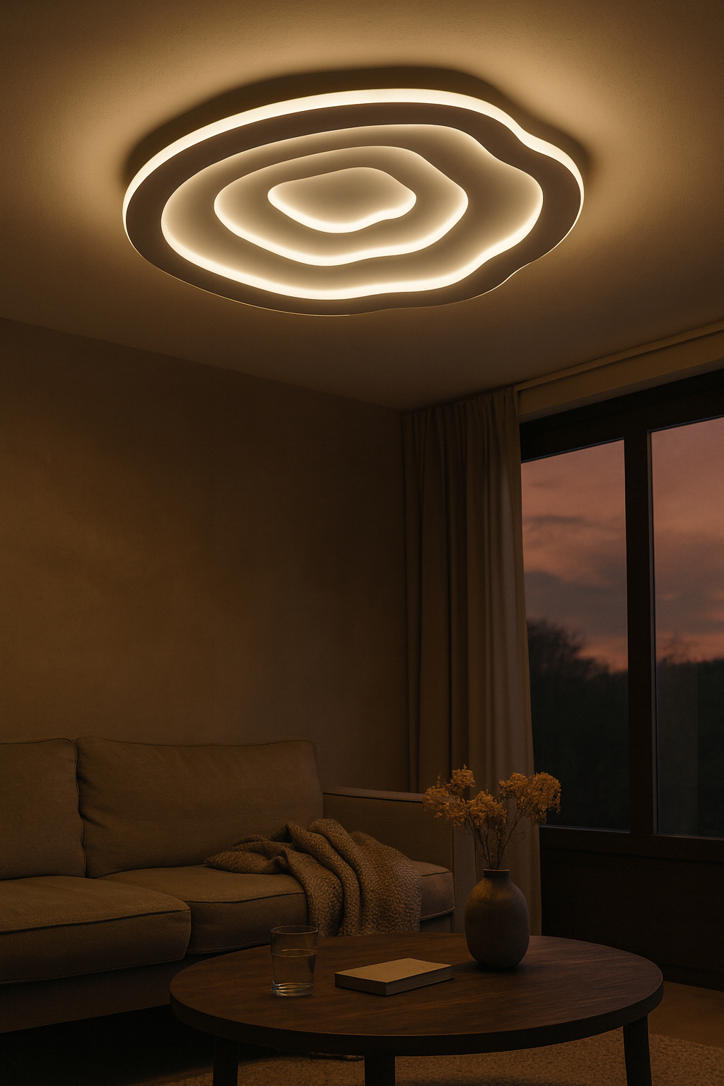 Ceiling Light Oval Rings Living Room | Modern LED