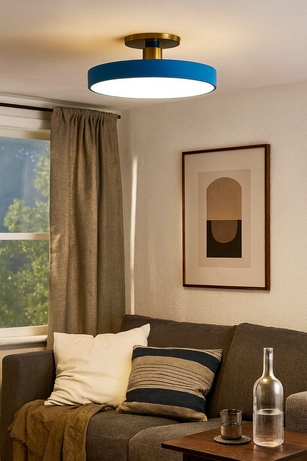 Ceiling Light Semi Flush Living Room | Modern Disc