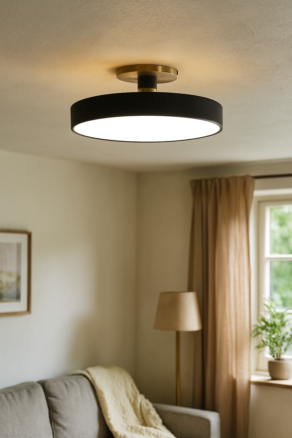 Ceiling Light Semi Flush Living Room | Modern Disc