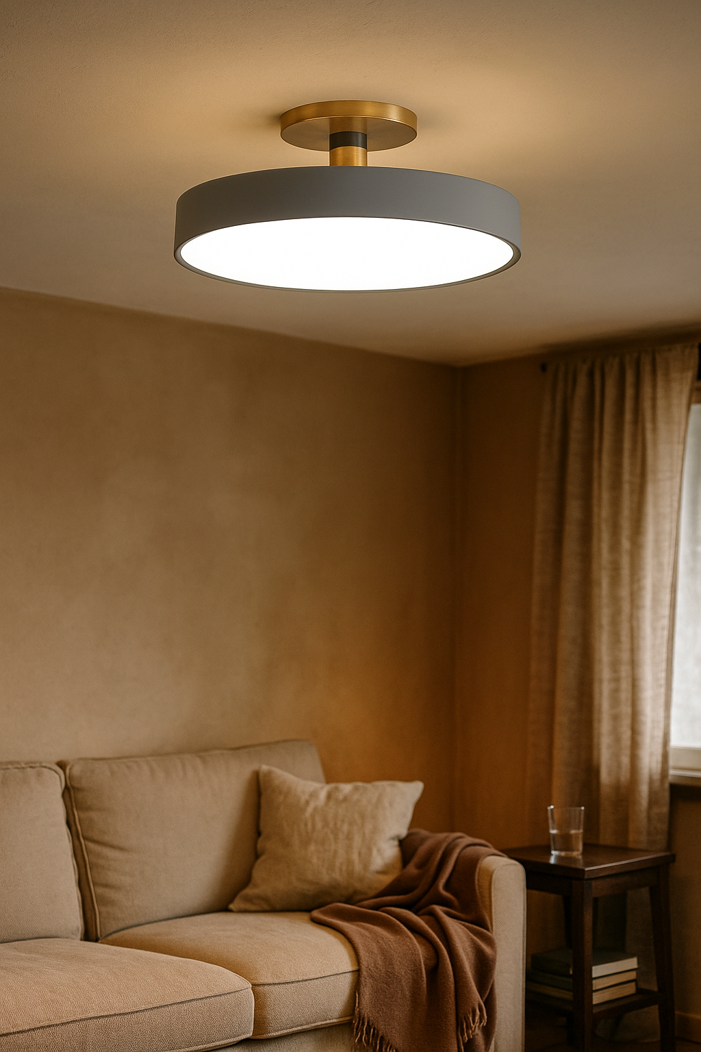 Ceiling Light Semi Flush Living Room | Modern Disc