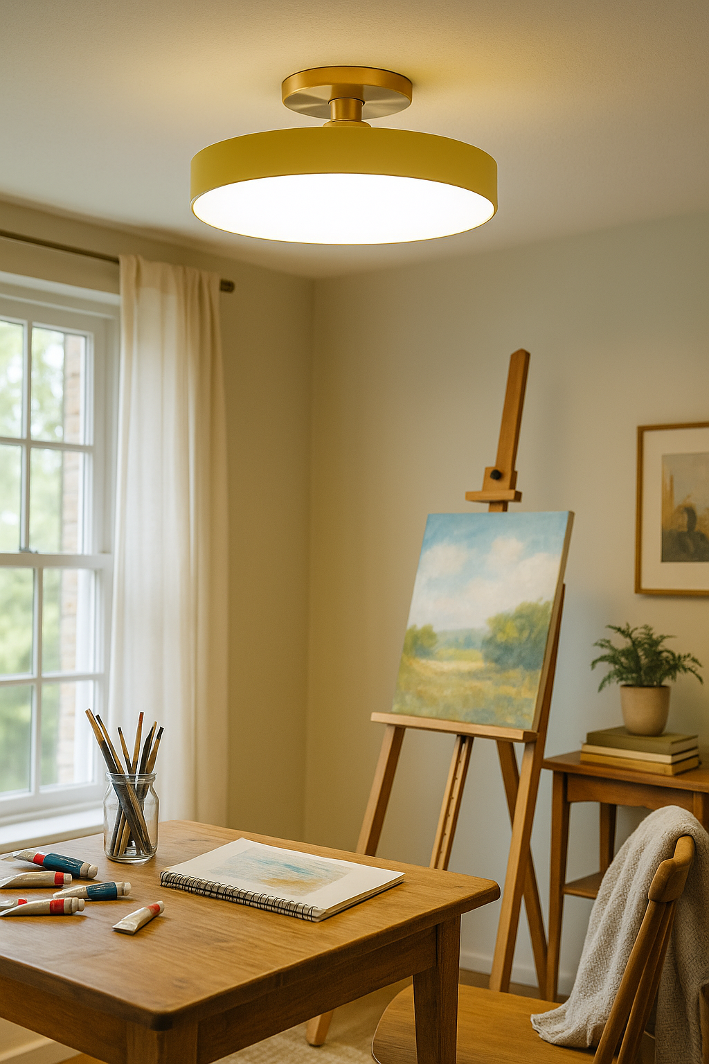 Ceiling Light Semi Flush Living Room | Modern Disc