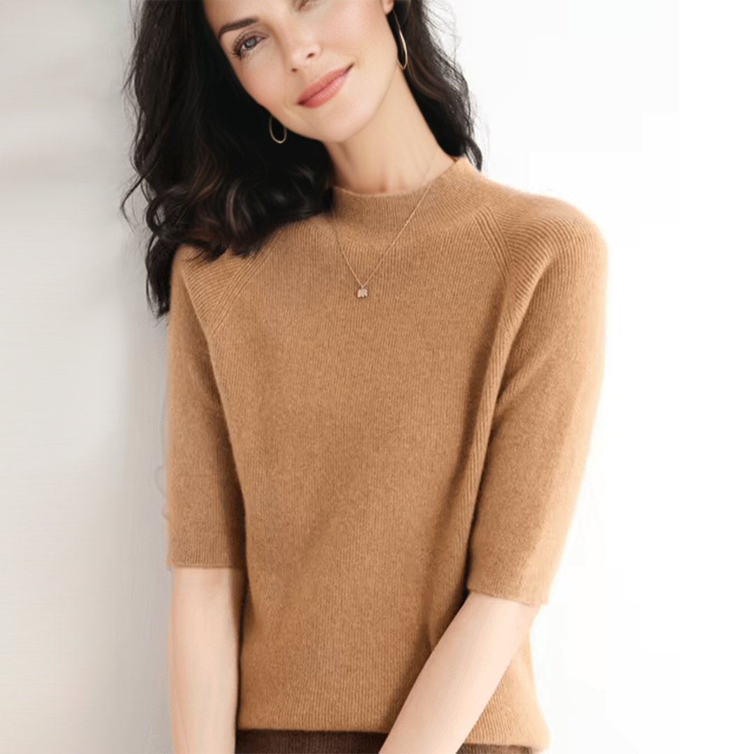 Drew | Elegant Half-Sleeve Woollen Cardigan