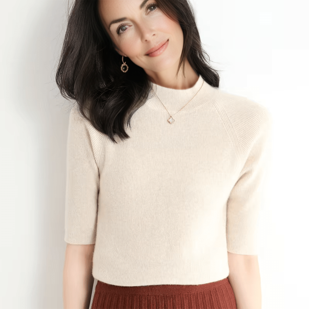 Drew | Elegant Half-Sleeve Woollen Cardigan