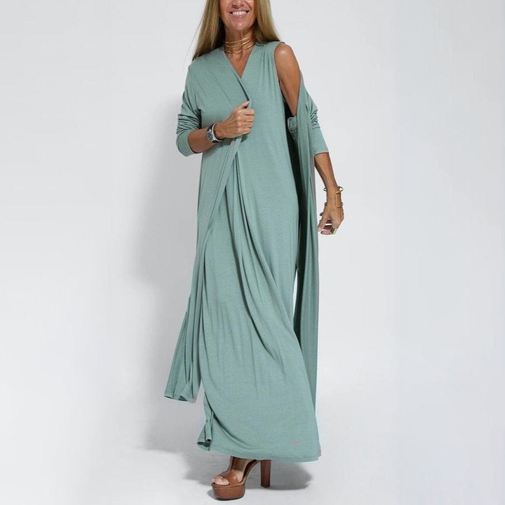 Lisa™｜Elegant Long Dress + FREE Matching Cardigan