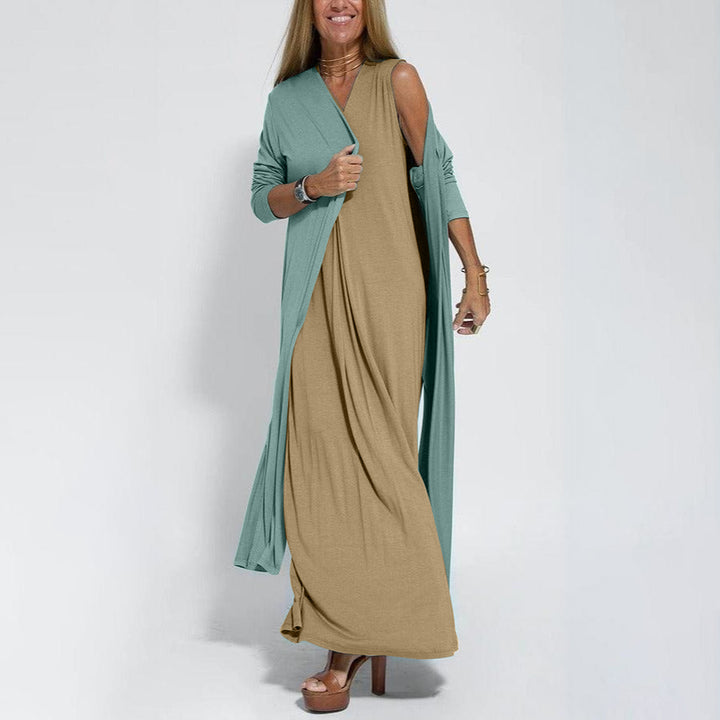 Lisa™｜Elegant Long Dress + FREE Matching Cardigan