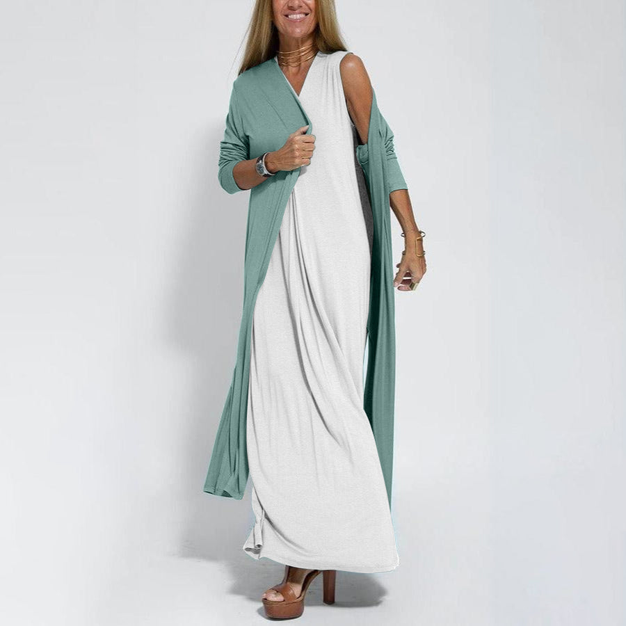 Lisa™｜Elegant Long Dress + FREE Matching Cardigan