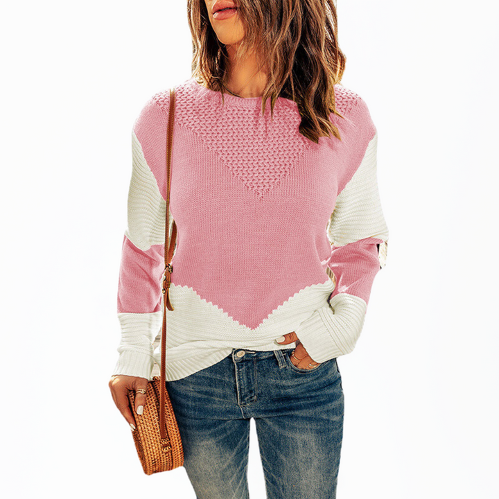 Aria | Oversized Contrast Knitted Jumper