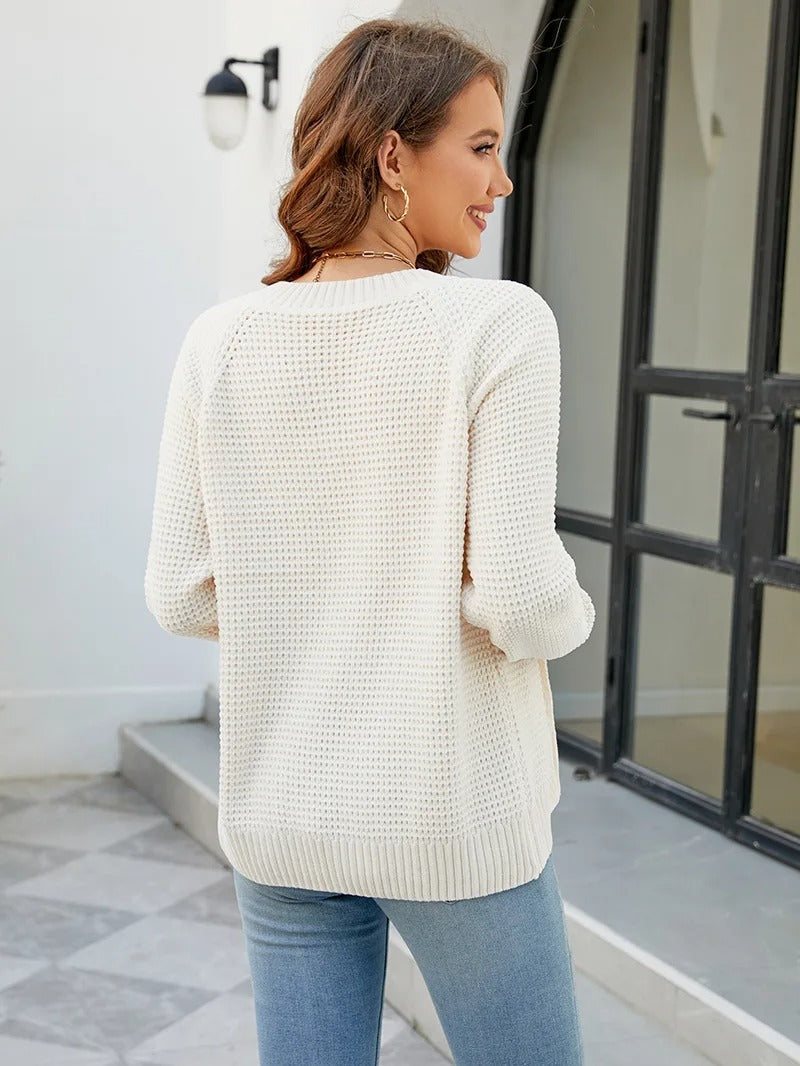 Annabelle | Waffle Cardigan